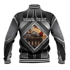 Personalized Tuskegee Airmen Baseball Jacket Vintage WWII Aviation History Graphic Art