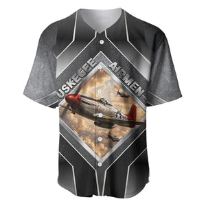 Personalized Tuskegee Airmen Baseball Jersey Vintage WWII Aviation History Graphic Art