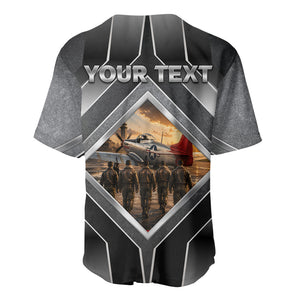 Personalized Tuskegee Airmen Baseball Jersey Vintage WWII Aviation History Graphic Art