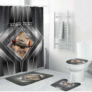 Personalized Tuskegee Airmen Bathroom Set Vintage WWII Aviation History Graphic Art