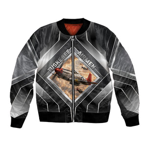 Personalized Tuskegee Airmen Bomber Jacket Vintage WWII Aviation History Graphic Art