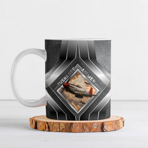 Personalized Tuskegee Airmen Ceramic Mug Vintage WWII Aviation History Graphic Art