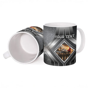 Personalized Tuskegee Airmen Ceramic Mug Vintage WWII Aviation History Graphic Art