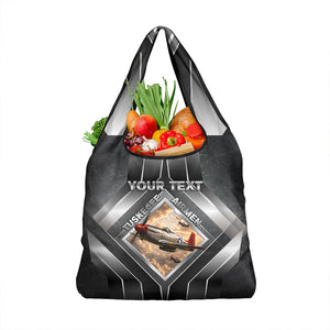 Personalized Tuskegee Airmen Grocery Bag Vintage WWII Aviation History Graphic Art
