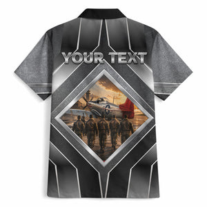 Personalized Tuskegee Airmen Hawaiian Shirt Vintage WWII Aviation History Graphic Art