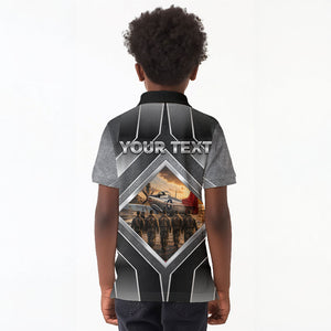 Personalized Tuskegee Airmen Kid Polo Shirt Vintage WWII Aviation History Graphic Art