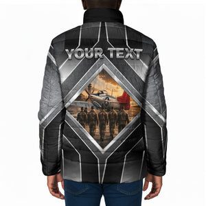 Personalized Tuskegee Airmen Padded Jacket Vintage WWII Aviation History Graphic Art