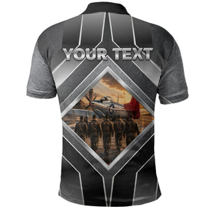 Personalized Tuskegee Airmen Polo Shirt Vintage WWII Aviation History Graphic Art