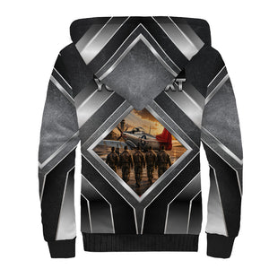 Personalized Tuskegee Airmen Sherpa Hoodie Vintage WWII Aviation History Graphic Art