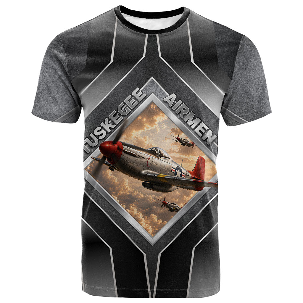 Personalized Tuskegee Airmen T shirt Vintage WWII Aviation History Graphic Art