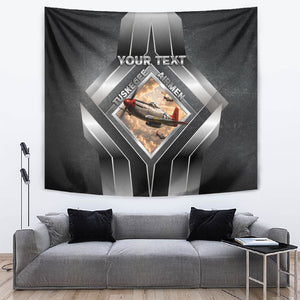 Personalized Tuskegee Airmen Tapestry Vintage WWII Aviation History Graphic Art