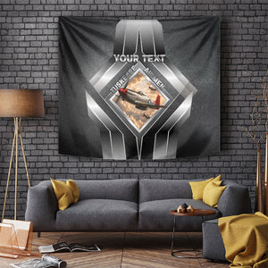 Personalized Tuskegee Airmen Tapestry Vintage WWII Aviation History Graphic Art