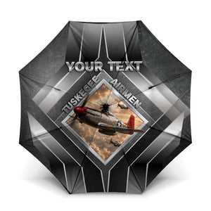 Personalized Tuskegee Airmen Umbrella Vintage WWII Aviation History Graphic Art