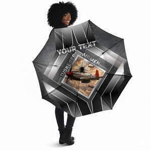 Personalized Tuskegee Airmen Umbrella Vintage WWII Aviation History Graphic Art