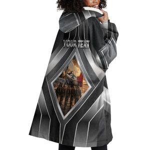 Personalized Tuskegee Airmen Wearable Blanket Hoodie Vintage WWII Aviation History Graphic Art