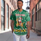 South Africa Christmas Baseball Jersey Santa Reindeer and Africa Map - African Pride