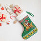 South Africa Christmas Stocking Santa Reindeer and Africa Map - African Pride