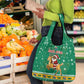 South Africa Christmas Grocery Bag Santa Reindeer and Africa Map - African Pride