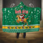 South Africa Christmas Hooded Blanket Santa Reindeer and Africa Map - African Pride