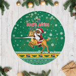 South Africa Christmas Tree Skirt Santa Reindeer and Africa Map - African Pride