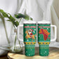 South Africa Christmas Tumbler With Handle Santa Reindeer and Africa Map - African Pride