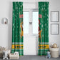 South Africa Christmas Window Curtain Santa Reindeer and Africa Map - African Pride