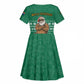 South Africa Christmas Kid Short Sleeve Dress Christmas Santa Claus Tattoo - African Pride