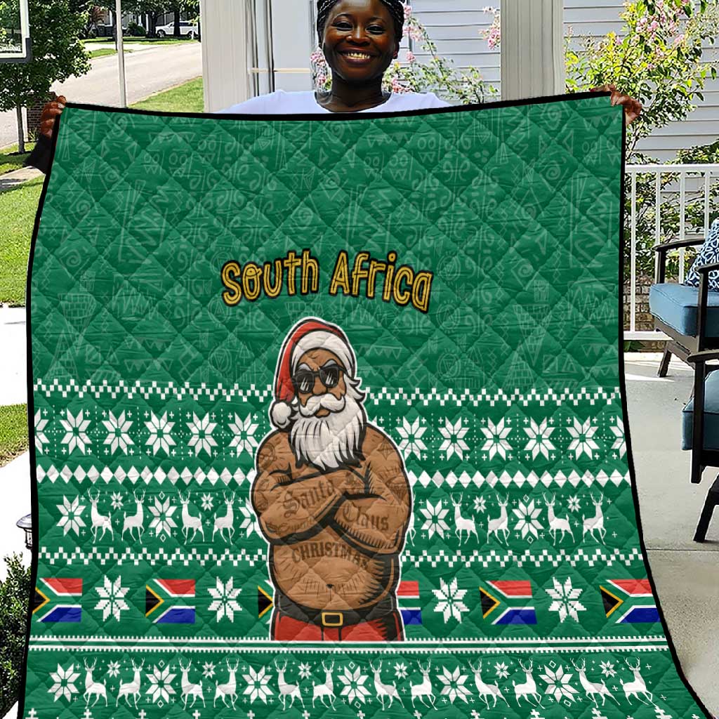 South Africa Christmas Quilt Christmas Santa Claus Tattoo - African Pride