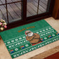 South Africa Christmas Rubber Doormat Christmas Santa Claus Tattoo - African Pride