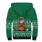 South Africa Christmas Sherpa Hoodie Christmas Santa Claus Tattoo - African Pride