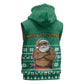 South Africa Christmas Sleeveless Zip Hoodie Christmas Santa Claus Tattoo - African Pride