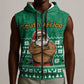 South Africa Christmas Sleeveless Zip Hoodie Christmas Santa Claus Tattoo - African Pride