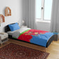 Eritrea Christmas Bedding Set Santa Claus Camel Sleigh National Emblem - African Pride