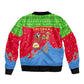 Eritrea Christmas Bomber Jacket Santa Claus Camel Sleigh National Emblem - African Pride