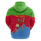 Eritrea Christmas Hoodie Santa Claus Camel Sleigh National Emblem - African Pride