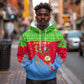 Eritrea Christmas Hoodie Santa Claus Camel Sleigh National Emblem - African Pride