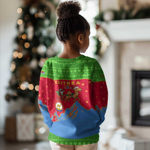 Eritrea Christmas Kid Ugly Christmas Sweater Santa Claus Camel Sleigh National Emblem - African Pride