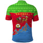 Eritrea Christmas Polo Shirt Santa Claus Camel Sleigh National Emblem - African Pride