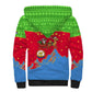 Eritrea Christmas Sherpa Hoodie Santa Claus Camel Sleigh National Emblem - African Pride