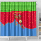 Eritrea Christmas Shower Curtain Santa Claus Camel Sleigh National Emblem - African Pride