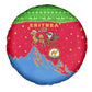 Eritrea Christmas Spare Tire Cover Santa Claus Camel Sleigh National Emblem - African Pride