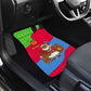 Eritrea Christmas Car Mats African Santa Gingerbread Harp National Flag Colors - African Pride