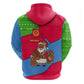 Eritrea Christmas Hoodie African Santa Gingerbread Harp National Flag Colors - African Pride