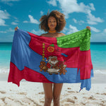 Eritrea Christmas Sarong African Santa Gingerbread Harp National Flag Colors - African Pride