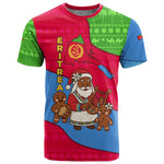Eritrea Christmas T shirt African Santa Gingerbread Harp National Flag Colors - African Pride