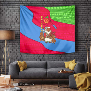 Eritrea Christmas Tapestry African Santa Gingerbread Harp National Flag Colors - African Pride