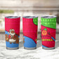 Eritrea Christmas Tumbler Cup African Santa Gingerbread Harp National Flag Colors - African Pride
