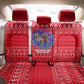 Tunisia Christmas Back Car Seat Cover Desert Camel Crescent Snowflake Pattern - African Pride