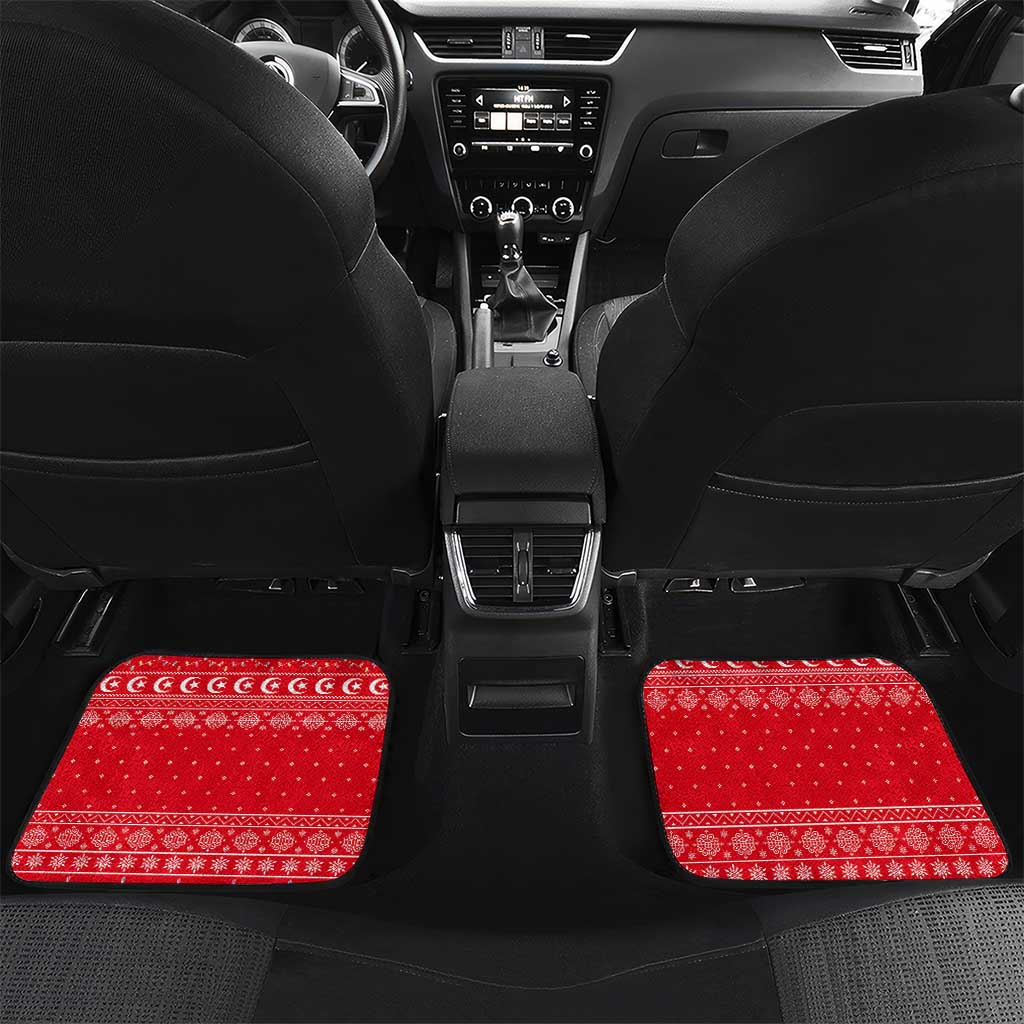 Tunisia Christmas Car Mats Desert Camel Crescent Snowflake Pattern - African Pride