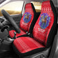 Tunisia Christmas Car Seat Cover Desert Camel Crescent Snowflake Pattern - African Pride